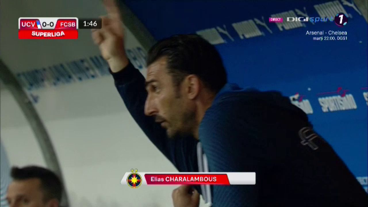 Cine e antrenorul principal la FCSB? Cum au fost surprinși Mihai Pintilii și Elias Charalambous în startul meciului cu Craiova _18