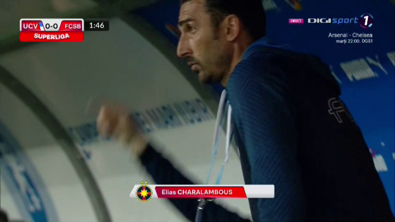Cine e antrenorul principal la FCSB? Cum au fost surprinși Mihai Pintilii și Elias Charalambous în startul meciului cu Craiova _20