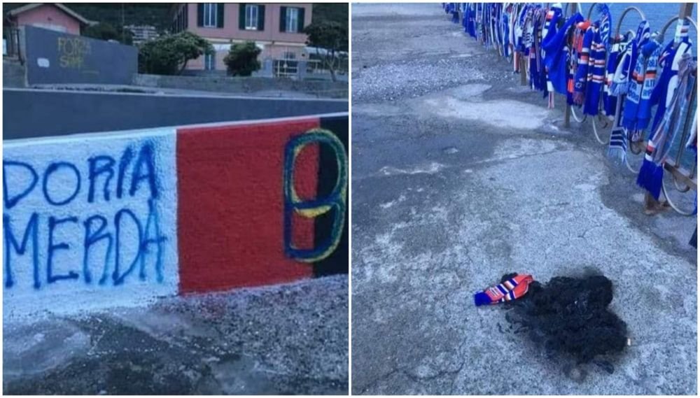 Pictura murală dedicată lui Gianluca Vialli, vandalizată! Rivalii au transformat numărul 9 &icirc;n &rdquo;B&rdquo;