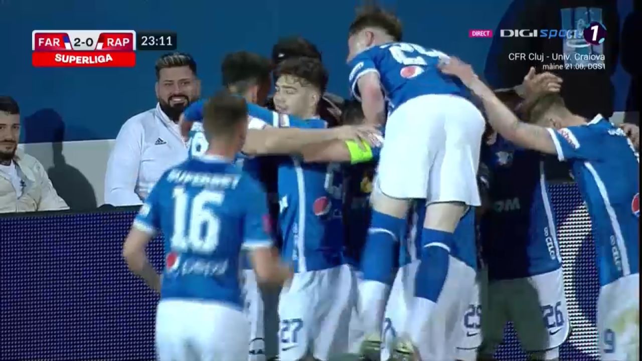 Farul - Rapid 7-2 | Meci fără istoric la Ovidiu, trupa lui Hagi îi distruge pe giuleșteni_6