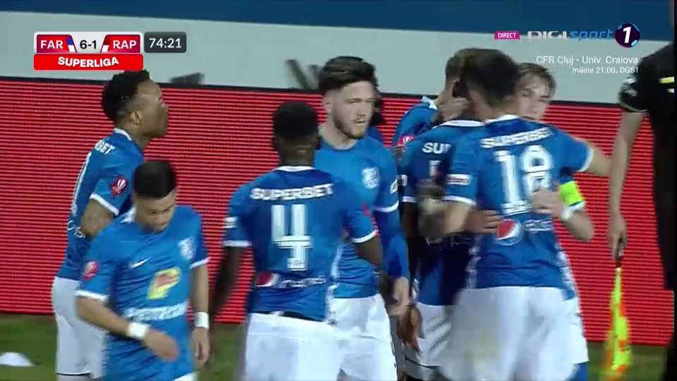 Farul - Rapid 7-2 | Meci fără istoric la Ovidiu, trupa lui Hagi îi distruge pe giuleșteni_14