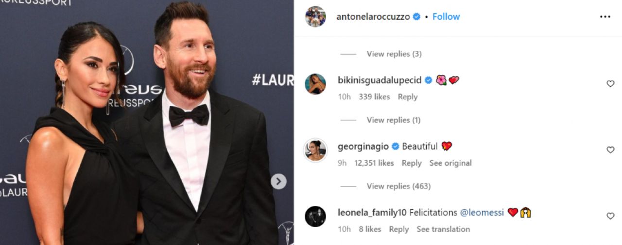 Reacția Georginei Rodriguez când a văzut ținuta purtată de Antonela Roccuzzo la gala Laureus. A stânit mii de reacții_18