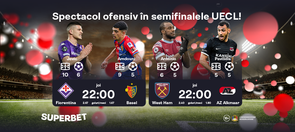 (P) &Icirc;ncep semifinalele UECL: prognoză de spectacol la Florența și Londra!&nbsp;