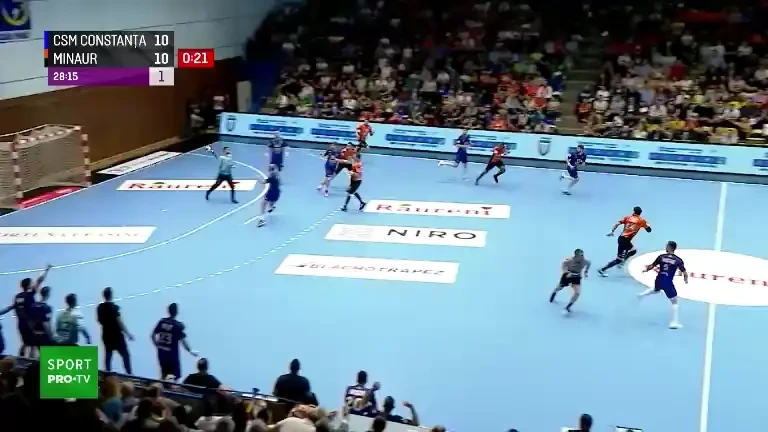 FINALA MARE | Constanța - Minaur (handbal masculin), ultimele cinci minute ale primei reprize