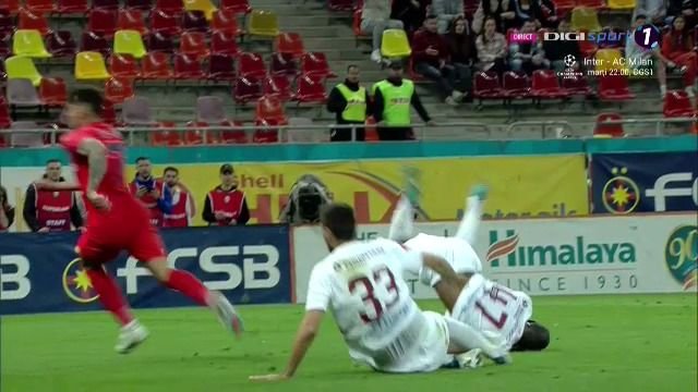 Faza zilei în FCSB - CFR Cluj! Kolinger a vrut să intre prin alunecare la Coman, dar l-a luat ”pe sus” pe propriul coleg_6