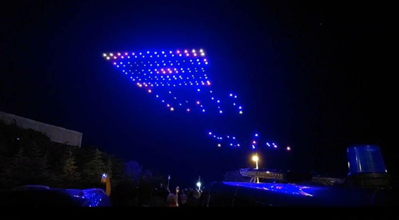 Petrecere cu drone în centrul istoric din Constanța. Ce a apărut pe cer după victoria cu FCSB_2