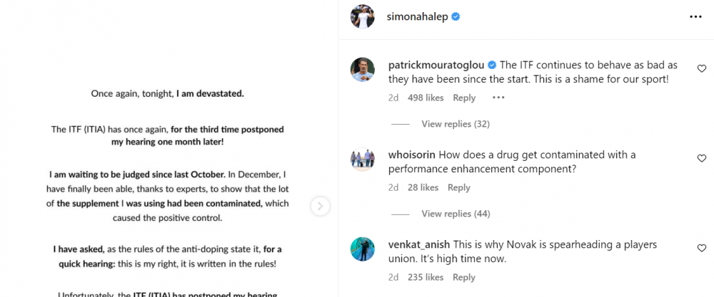 Mouratoglou nu s-a mai abținut. Aproape 500 de oameni au apreciat comentariul viral despre Simona Halep: Este o rușine!