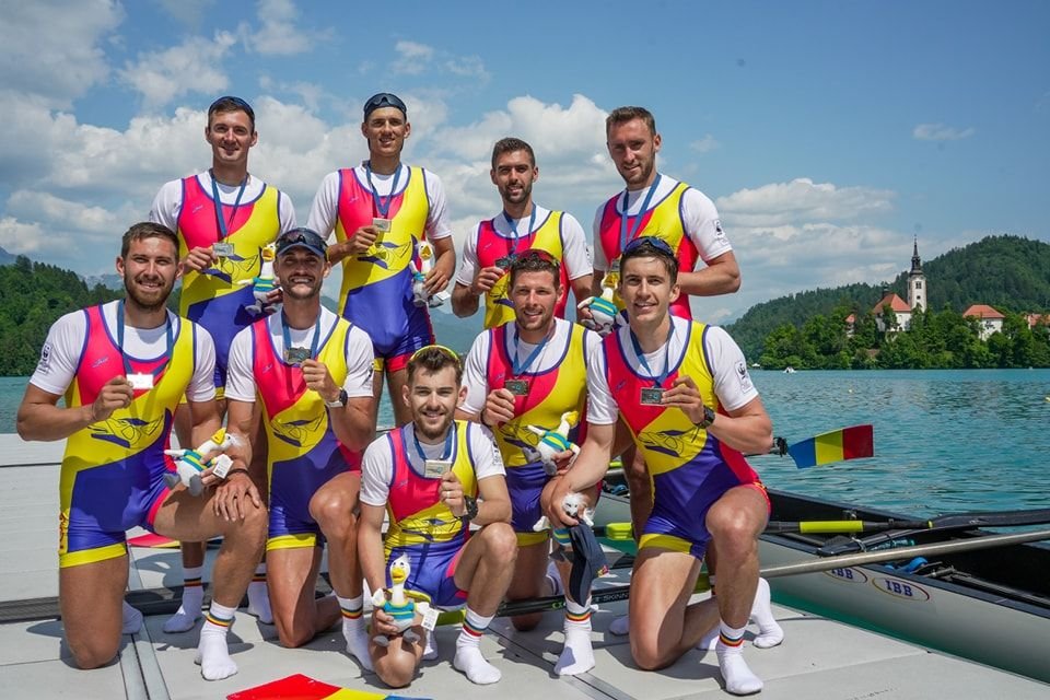 Încă o medalie pentru România la Campionatul European de Canotaj! Barca de 8+1 masculin, argint continental _5