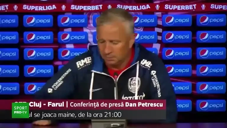 Conferință Dan Petrescu, înainte de CFR Cluj - Farul Constanța (27/05/2023)