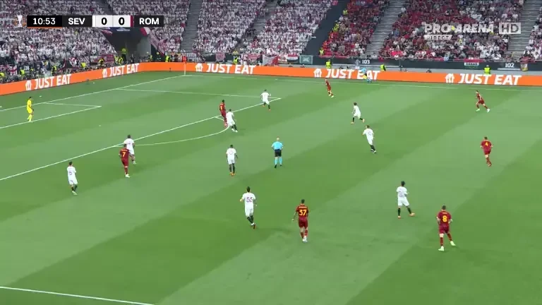 Finala Europa League: Sevilla - AS Roma | Ocazie mare pentru italieni! Șut puternic al lui Spinazzola apărat de Bounou