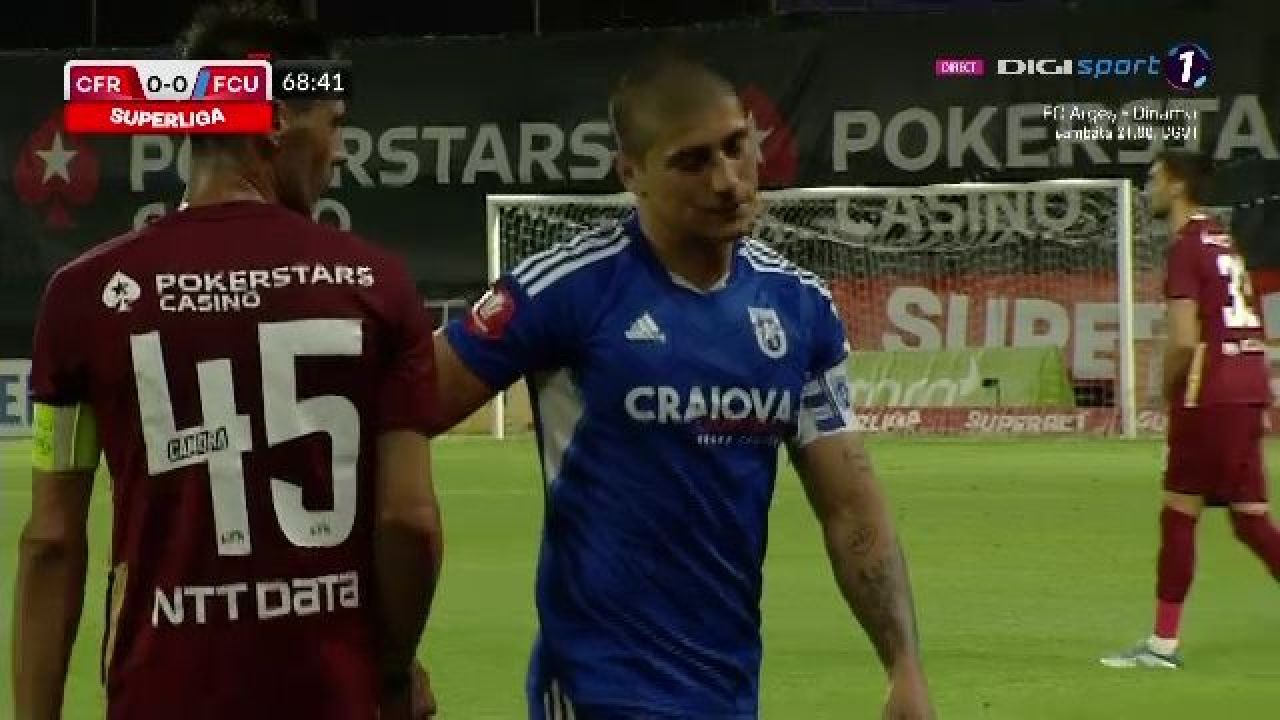 Controversă în CFR Cluj - FC U Craiova! Juan Bauza, eliminat în meciul crucial pentru Europa_12