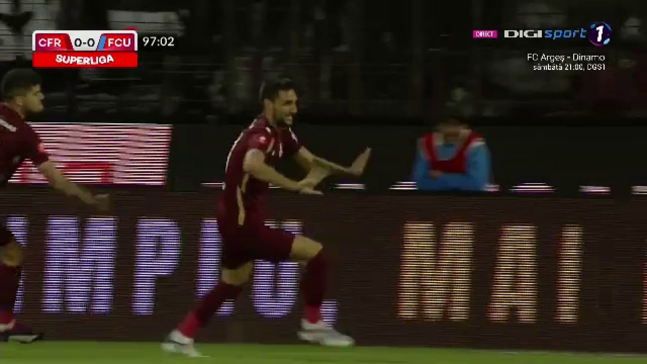 CFR Cluj - FCU Craiova 1-0 | Kolinger a înscris unicul gol al partide. Oaspeții au avut trei eliminați. Meci nebun în Gruia_3