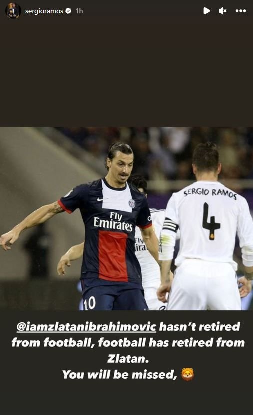 „Zlatan Ibrahimovic nu s-a retras din fotbal!” Mesajul lui Sergio Ramos după anunțul suedezului_8