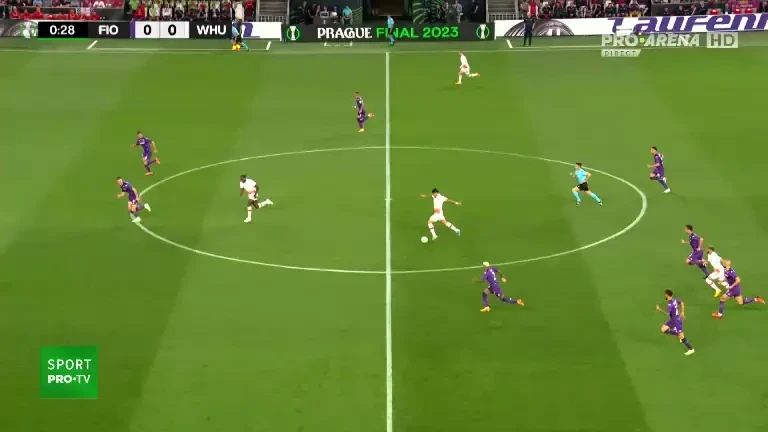 Fiorentina - West Ham | Prima ocazie le aparține englezilor.