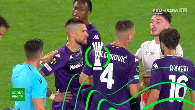 Biraghi s-a ales cu capul spart din cauza unui pahar aruncat din tribune (07.06.2023)