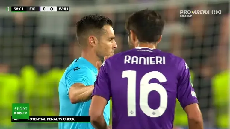 Fiorentina - West Ham | Penalty pentru West Ham.