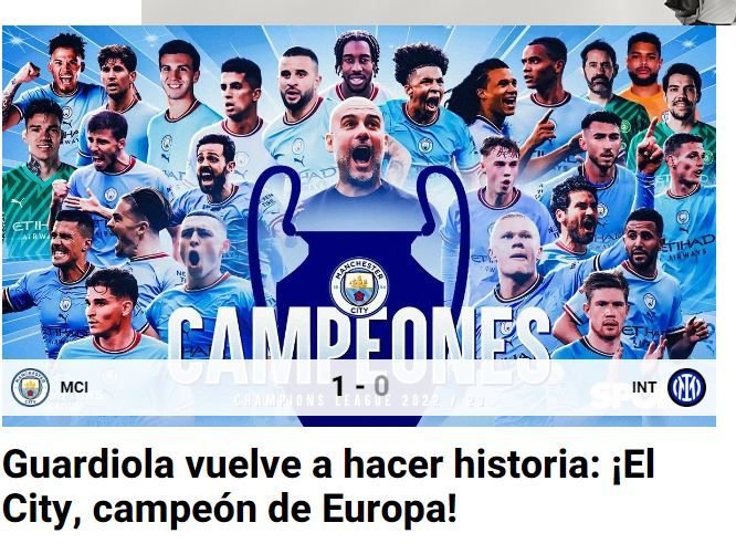 „Regii cetățeni!” / „Inima nu e de ajuns!” Reacția presei internaționale după ce Manchester City a câștigat finala UEFA Champions League_5