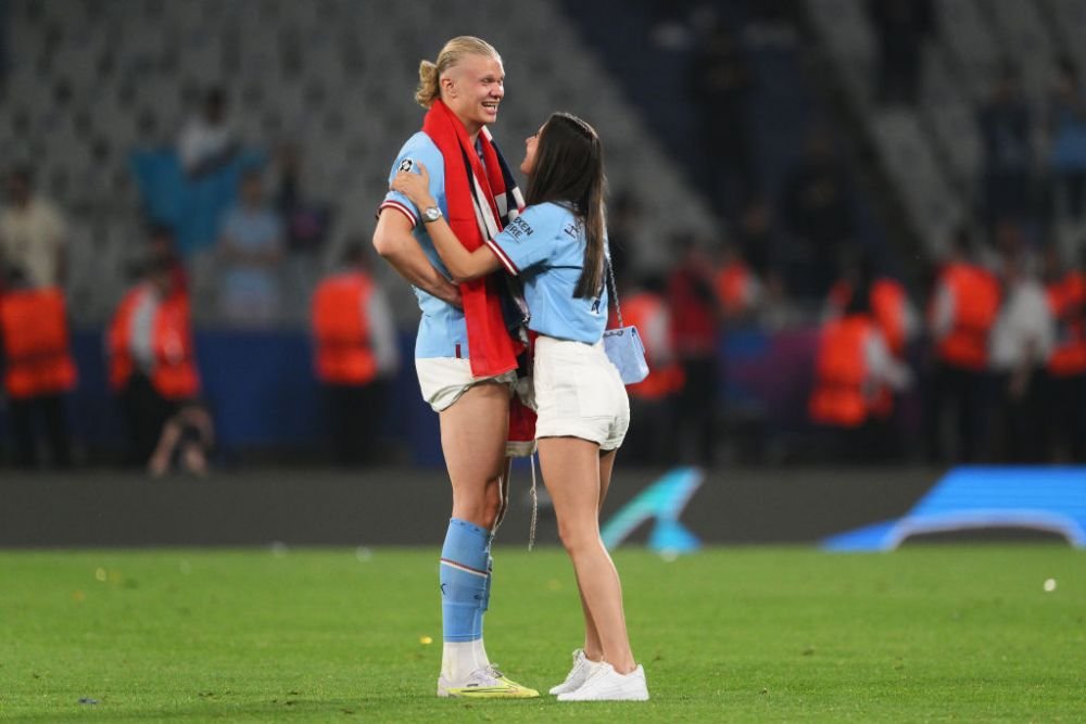 Apariție ultra-rară! Erling Haaland, alături de iubita fotbalistă după finala Champions League _12