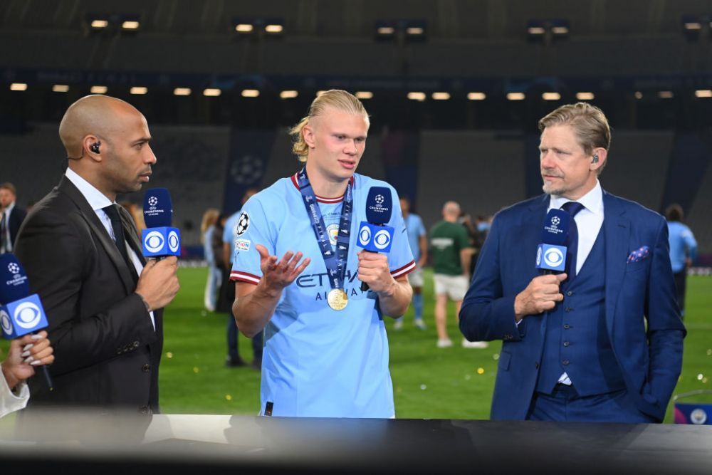 Cum a reacționat Erling Haaland după ce Thierry Henry i-a spus ce mai are de îmbunătățit la jocul său: