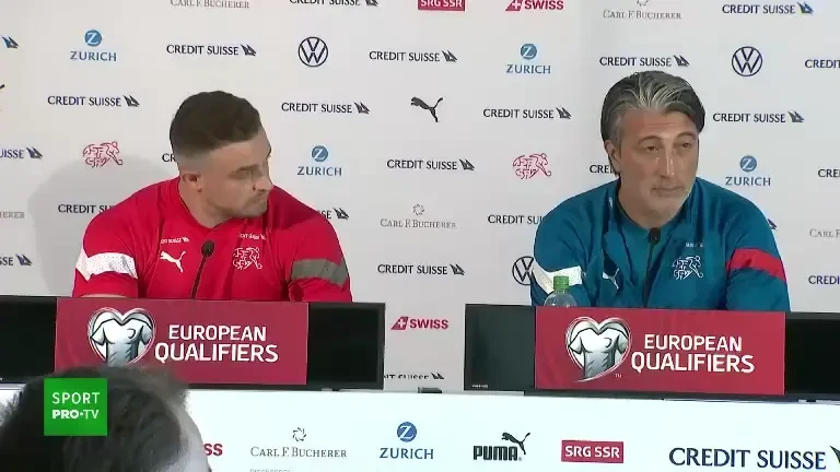 Conferința de presă a Elveției premergătoare meciului cu România (18.06.2023)