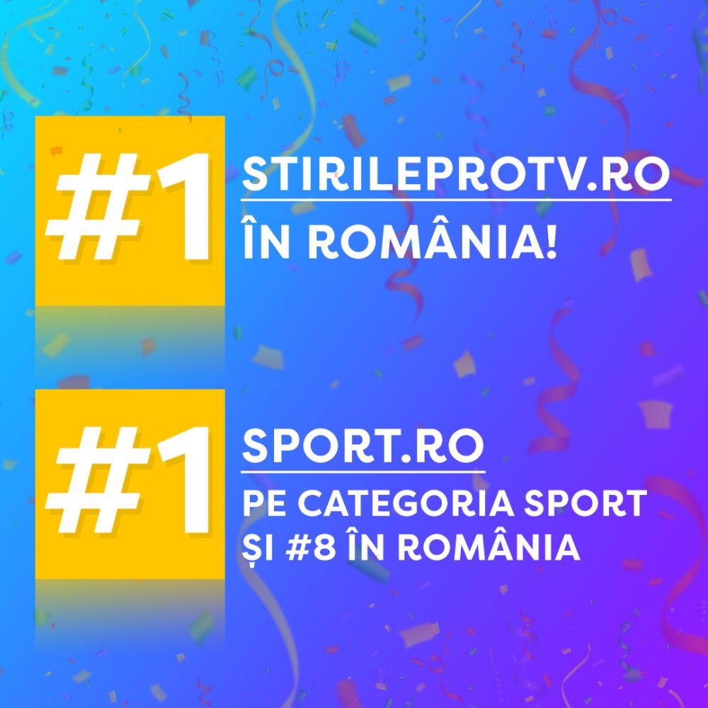 Site-urile știrileprotv.ro și sport.ro au ocupat primul loc &icirc;n digitalul din Rom&acirc;nia!