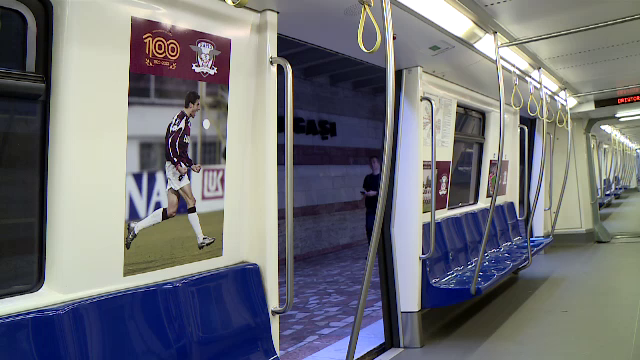 A fost pusă în circulație garnitura de metrou ”Rapid 100”: ”Nu e niciun fel de problemă că vor merge cu el steliști și dinamoviști”_2