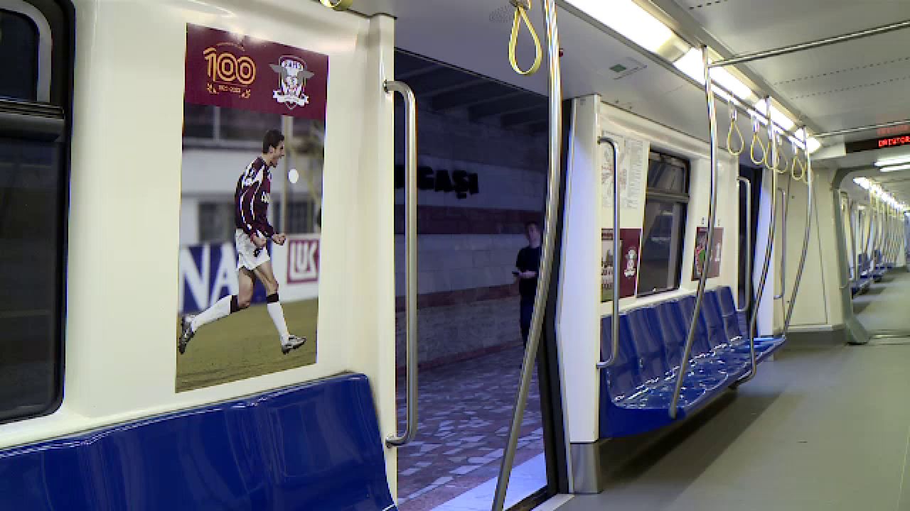 A fost pusă în circulație garnitura de metrou ”Rapid 100”: ”Nu e niciun fel de problemă că vor merge cu el steliști și dinamoviști”_2