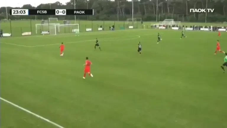 PAOK - FCSB 0-1: Florinel Coman a deschis scorul din pasa lui Miculescu