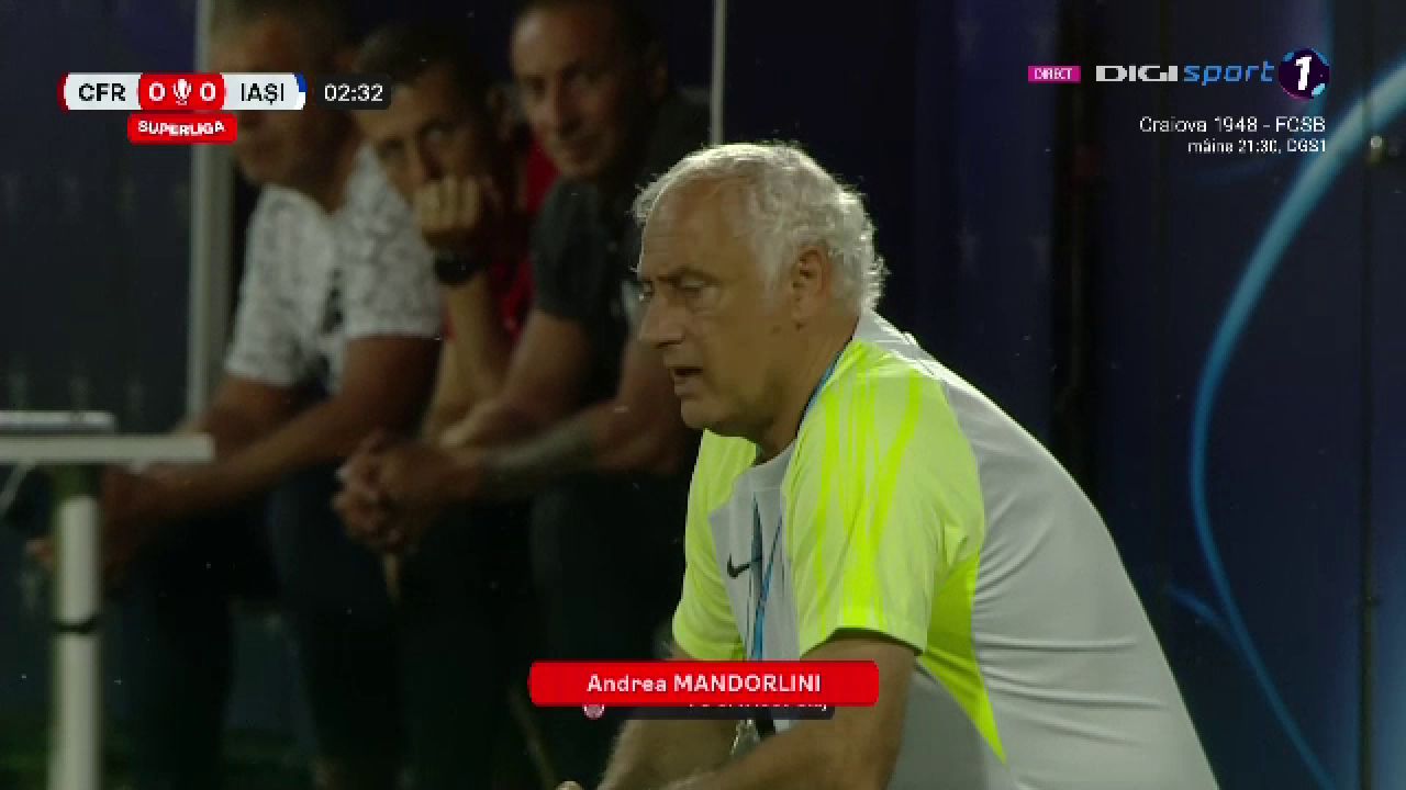 Cum și-a făcut apariția Andrea Mandorlini la primul meci oficial pe banca CFR-ului_7