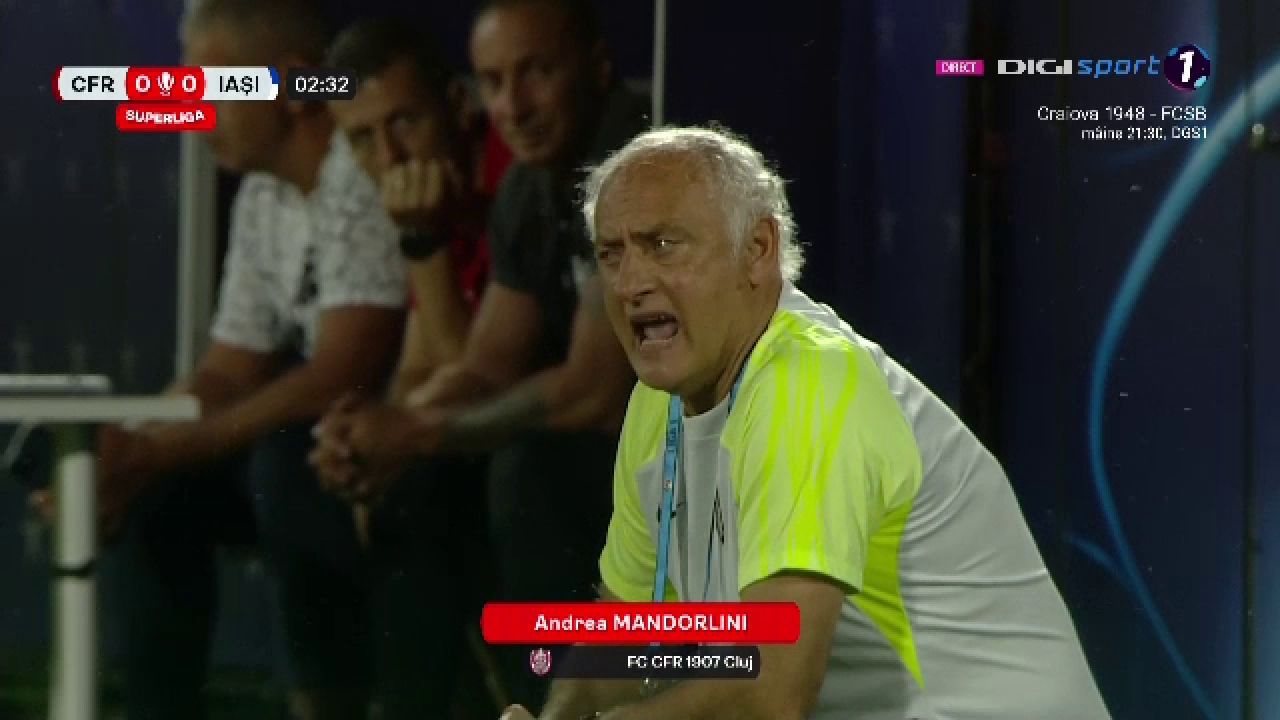 Cum și-a făcut apariția Andrea Mandorlini la primul meci oficial pe banca CFR-ului_8