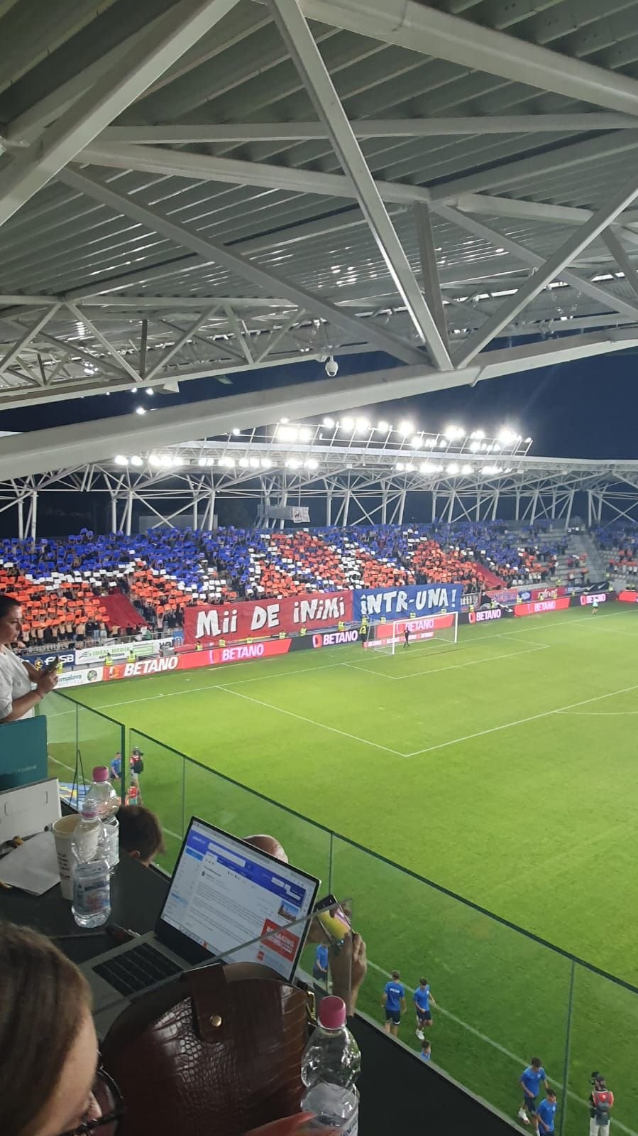 Scenografie cu mesaj multiplu pusă la punct de fanii FCSB-ului la meciul cu Dinamo