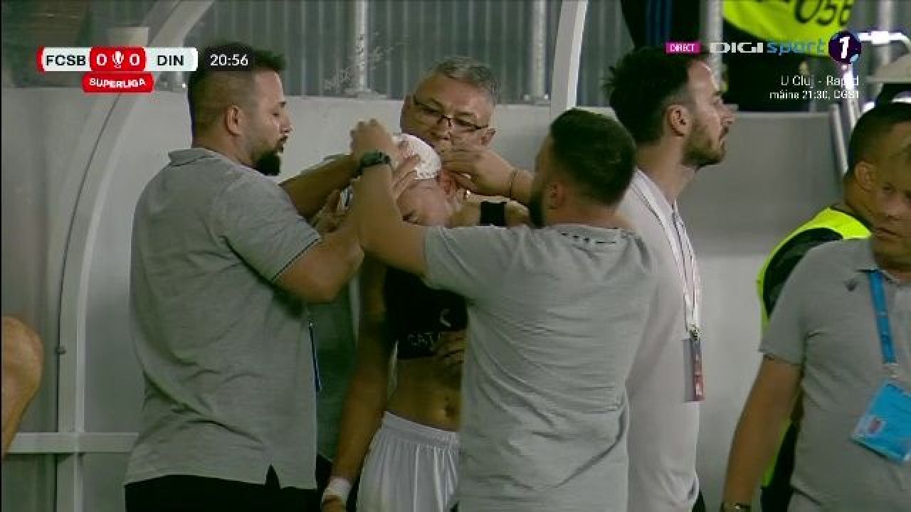 Ciocnire de coșmar între Pantea și Bani! Dinamovistul, umplut de sânge_13