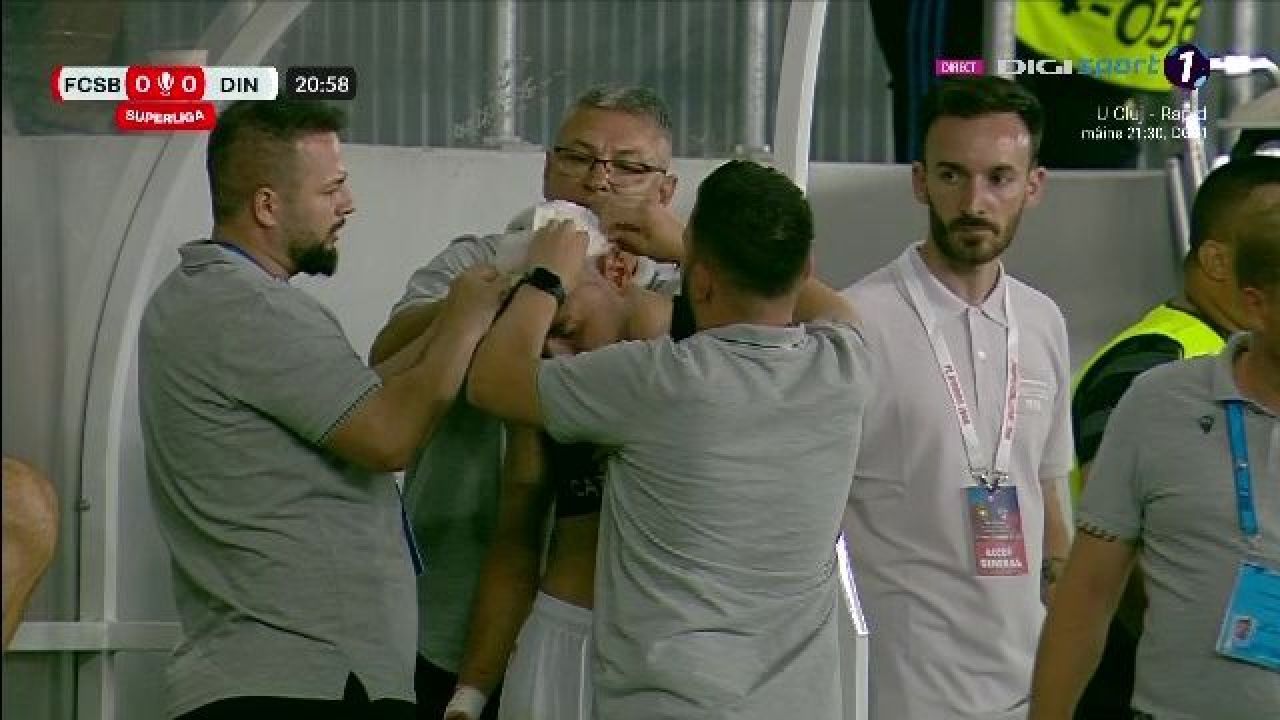 Ciocnire de coșmar între Pantea și Bani! Dinamovistul, umplut de sânge_14