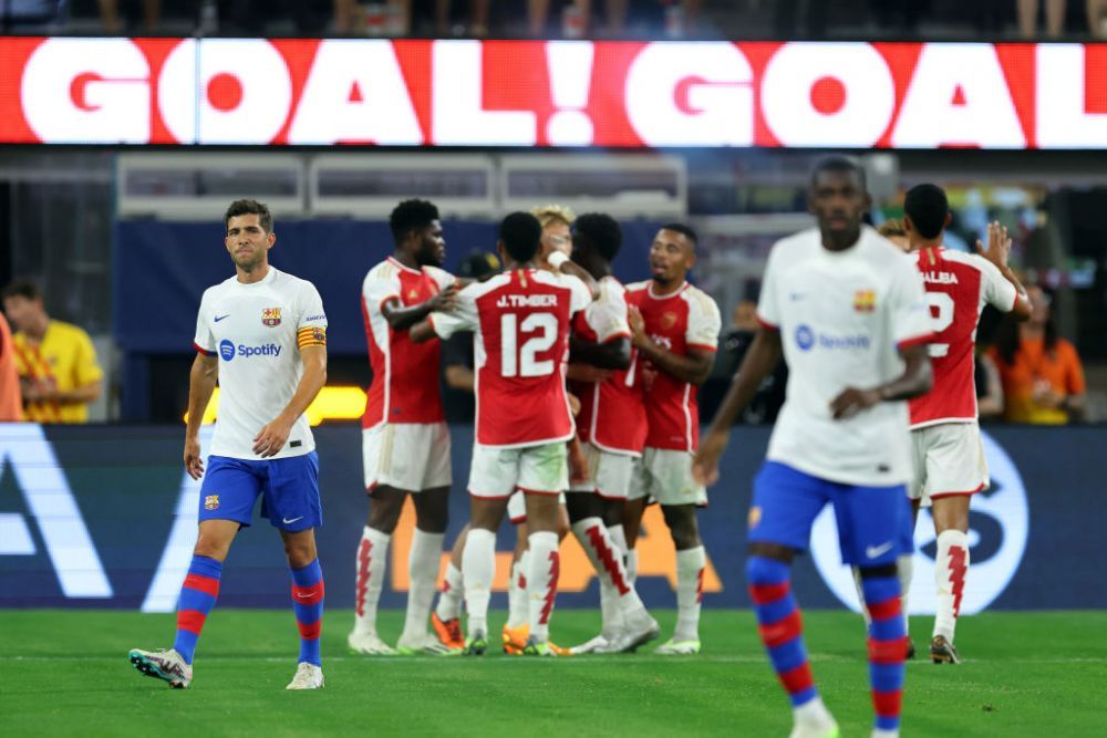 Arsenal, 'manita' cu Barcelona în primul amical al verii pentru catalani! Xavi s-a enervat: „Jucau finala Champions League ei!” _1