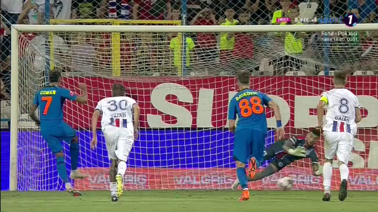 S-a dus norocul! Coman a ratat un penalty după ce VAR-ul a intervenit în Oțelul - FCSB_34