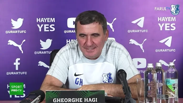 Gică Hagi, înainte de Urartu - Farul (2 august 2023)