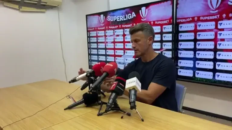 Conferință de presă Ovidiu Burcă înainte de U Cluj - Dinamo (03.08.2023)