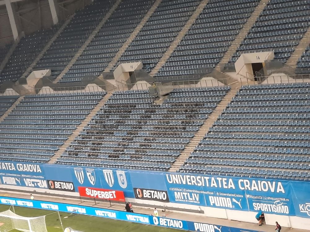 Galeria Universității Craiova, mesaj macabru pentru ultrașii lui FCU Craiova_2