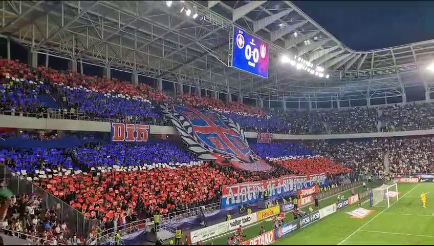 Galeria FCSB a realizat o coregrafie superbă la meciul contra CFR-ului! Mesajul afișat în Ghencea_4