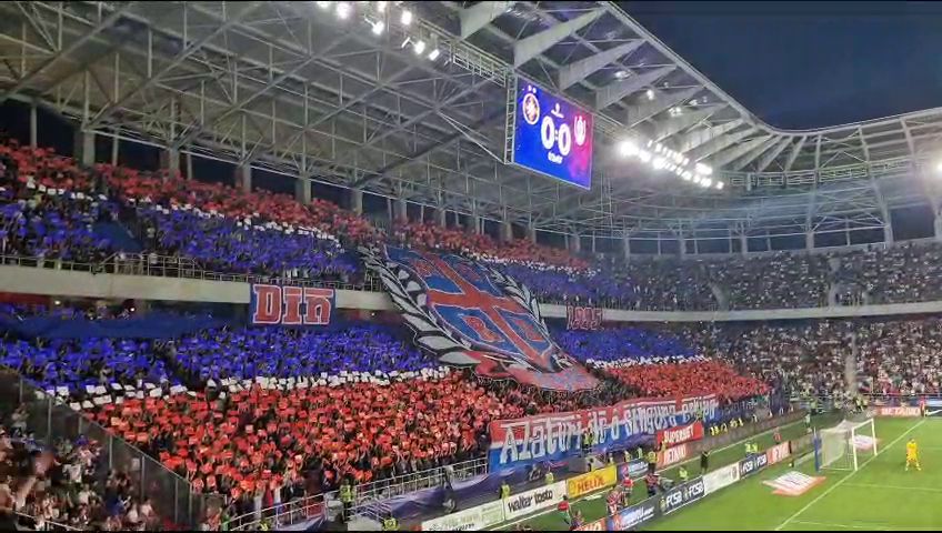 Galeria FCSB a realizat o coregrafie superbă la meciul contra CFR-ului! Mesajul afișat în Ghencea_13