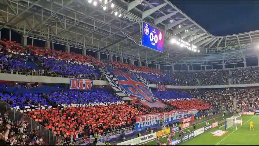 Galeria FCSB a realizat o coregrafie superbă la meciul contra CFR-ului! Mesajul afișat în Ghencea_14