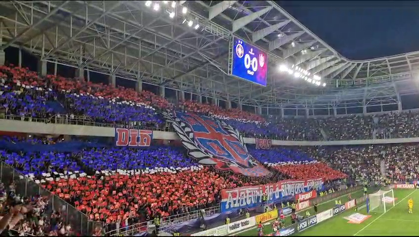 Galeria FCSB a realizat o coregrafie superbă la meciul contra CFR-ului! Mesajul afișat în Ghencea_17