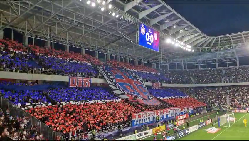 Galeria FCSB a realizat o coregrafie superbă la meciul contra CFR-ului! Mesajul afișat în Ghencea_18