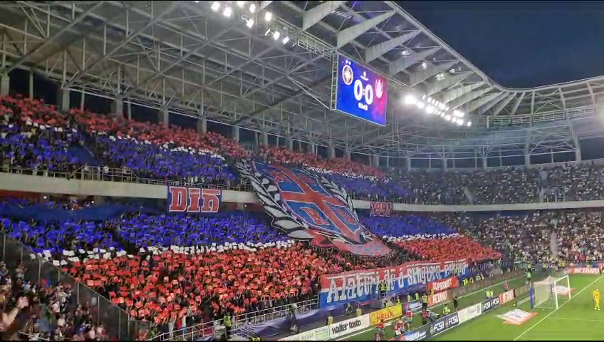 Galeria FCSB a realizat o coregrafie superbă la meciul contra CFR-ului! Mesajul afișat în Ghencea_19
