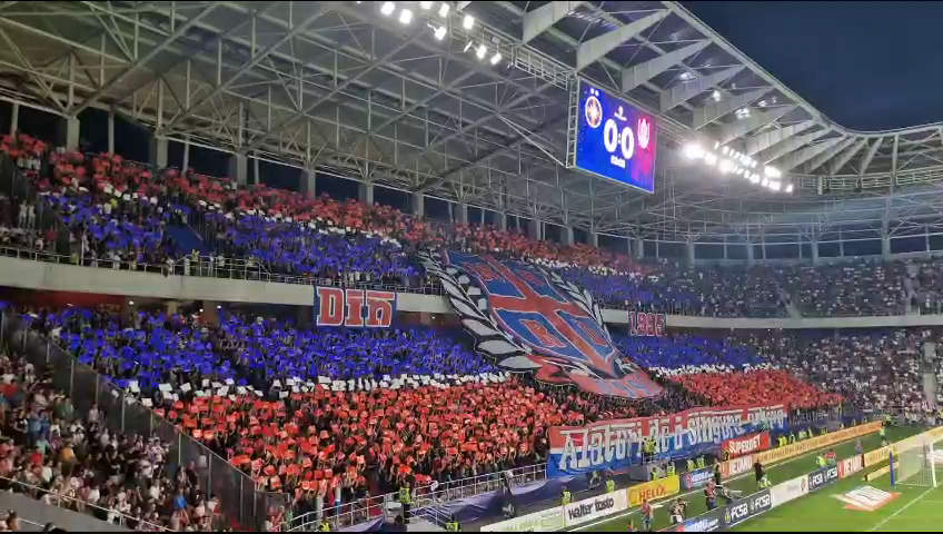 Galeria FCSB a realizat o coregrafie superbă la meciul contra CFR-ului! Mesajul afișat în Ghencea_25