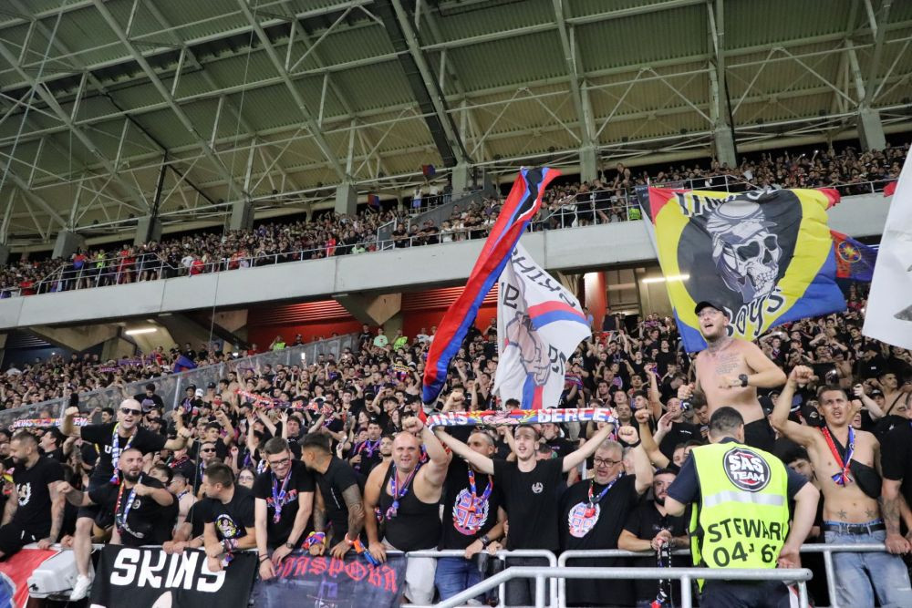 Bucurie dezlănțuită &icirc;n Ghencea! Cum au celebrat jucătorii, oficialii și fanii FCSB, după victoria cu CFR Cluj