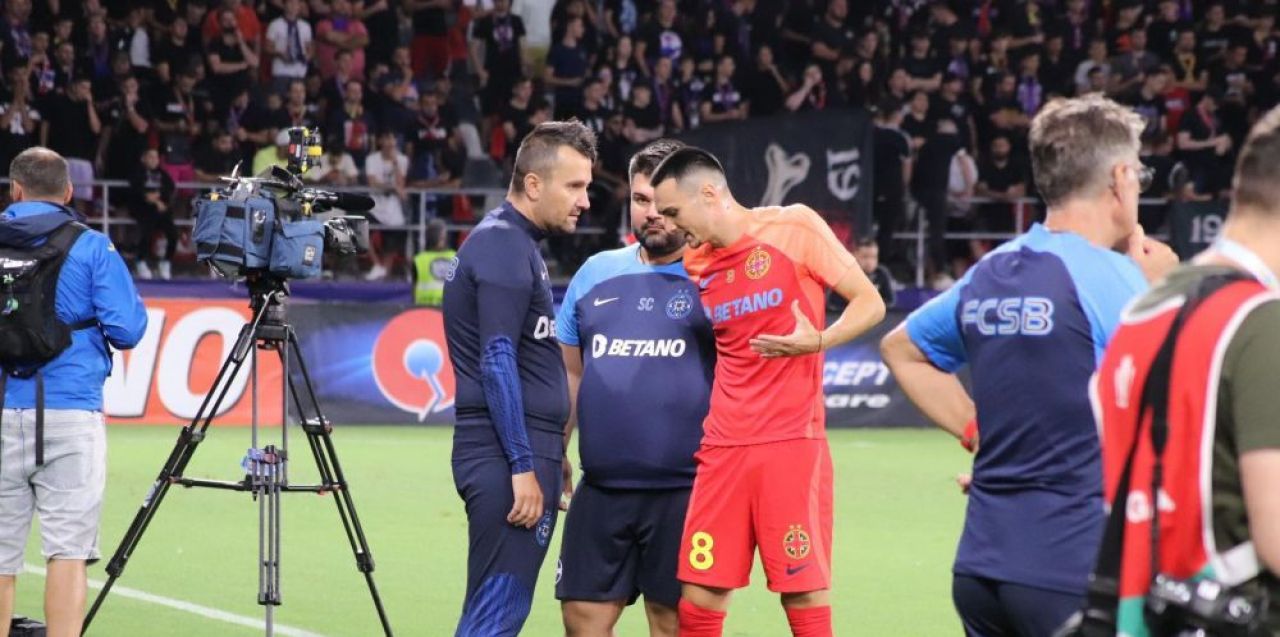 Ghinion pentru FCSB! Adrian Șut s-a accidentat la încălzire și a fost scos din primul 11_1