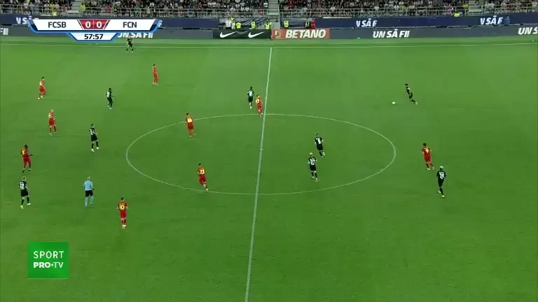 FCSB - Nordsjaelland 0-0 | CARTONAȘ ROȘU! Nagalo este eliminat după ce vede al doilea galben, &icirc;n urma unui fault asupra lui Octavian Popescu