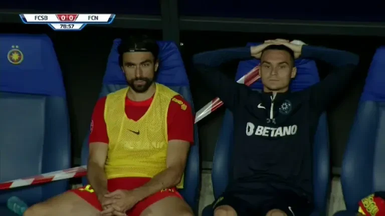 Reacția nervoasă a lui Andrea Compagno după ce a fost schimbat la FCSB - Nordsjaelland