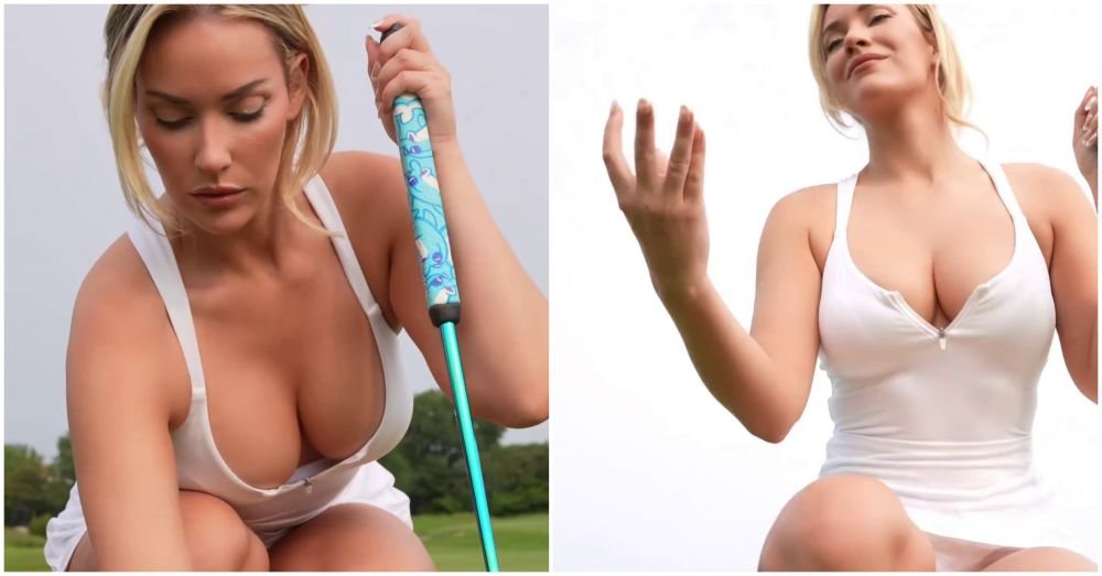 „Cameramanul e un norocos!” Și-a pus cea mai decoltată rochie pe terenul de golf și i-a înnebunit pe fani cu filmarea postată _13